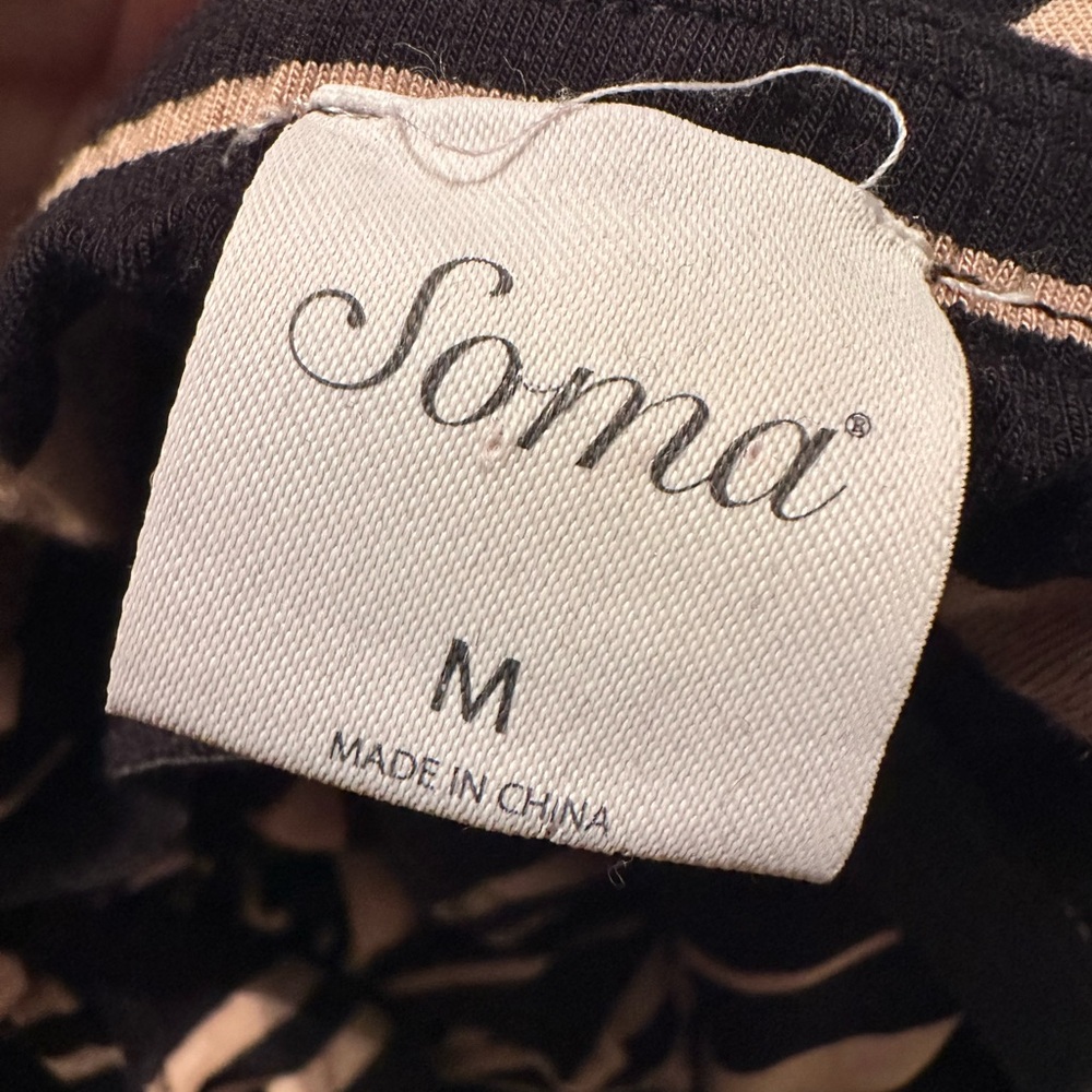 Soma Elegant Black and Cream Striped Halter Dress - Picture 7 of 7